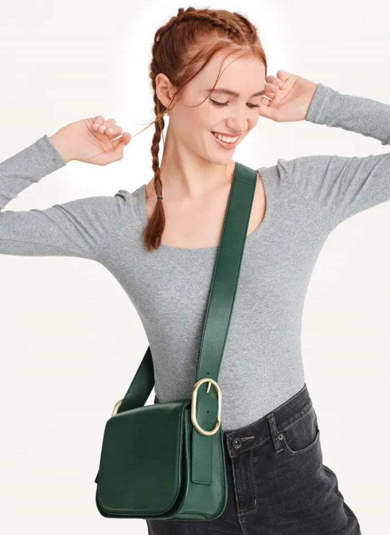 Green Women\'s Dkny Saddle Bags | 871IVYBQU