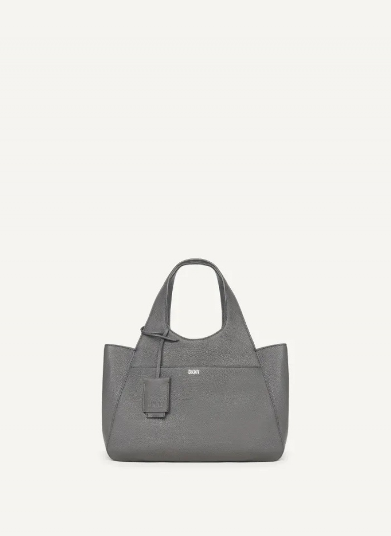 Grey Women's Dkny The Medium Effortless Tote Bags | 109CPIFKY
