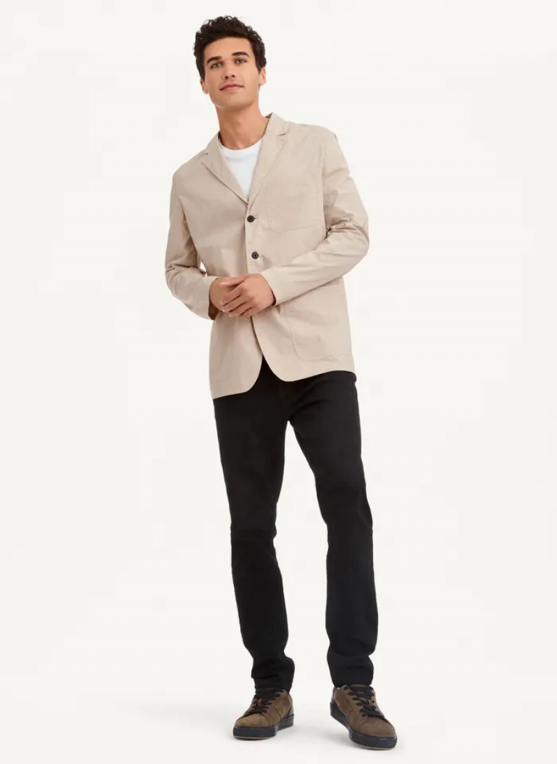 Khaki Men's Dkny Poplin Blazer | 027TMYUEO