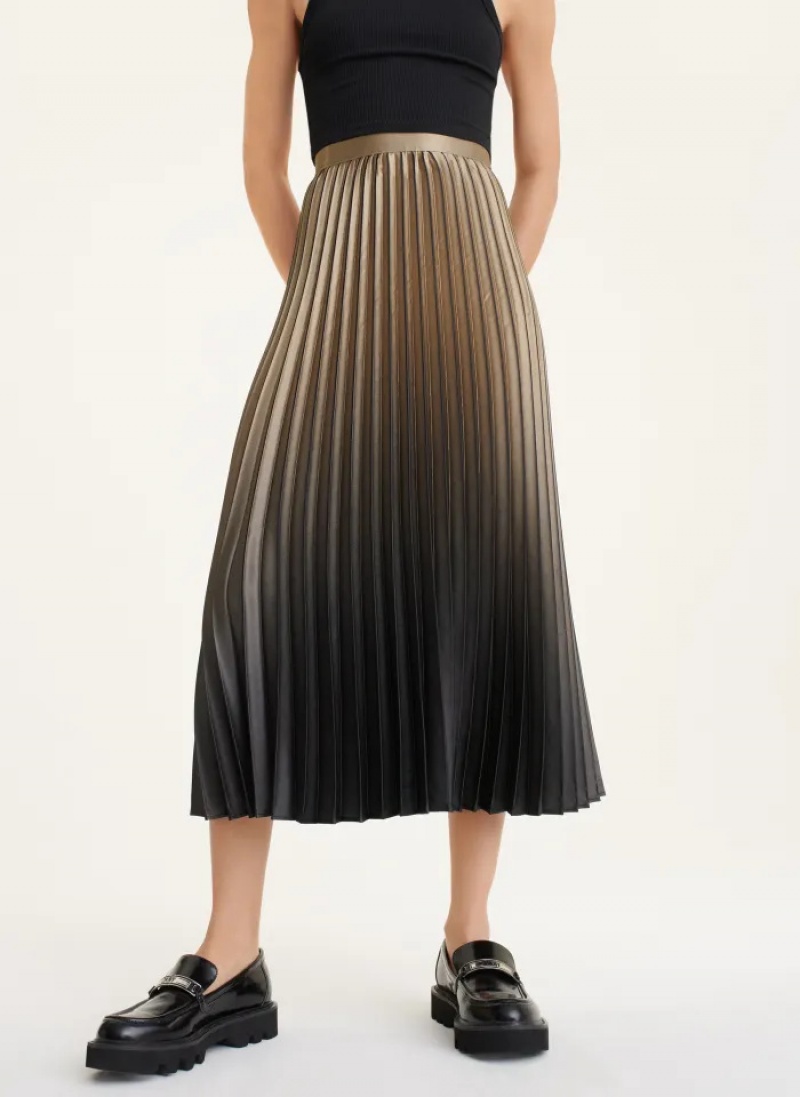 Multi Women\'s Dkny Ombre Pleated Skirt | 042VWMQSB