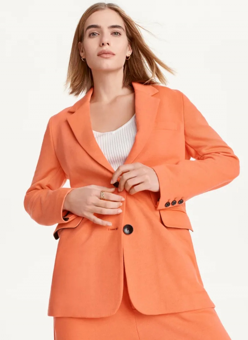 Orange Women's Dkny French Terry Soft Blazer | 061XPRMDT