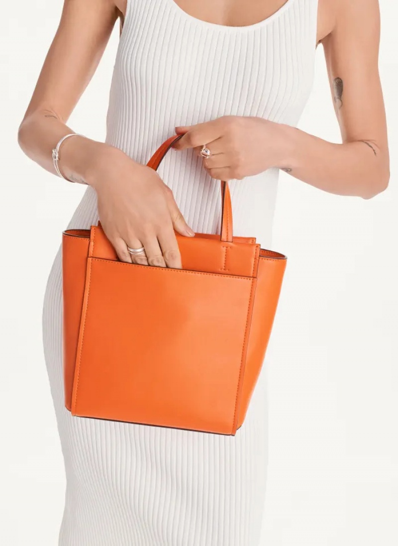 Orange Women's Dkny Pax North-South Tote Bags | 653TBGQAO