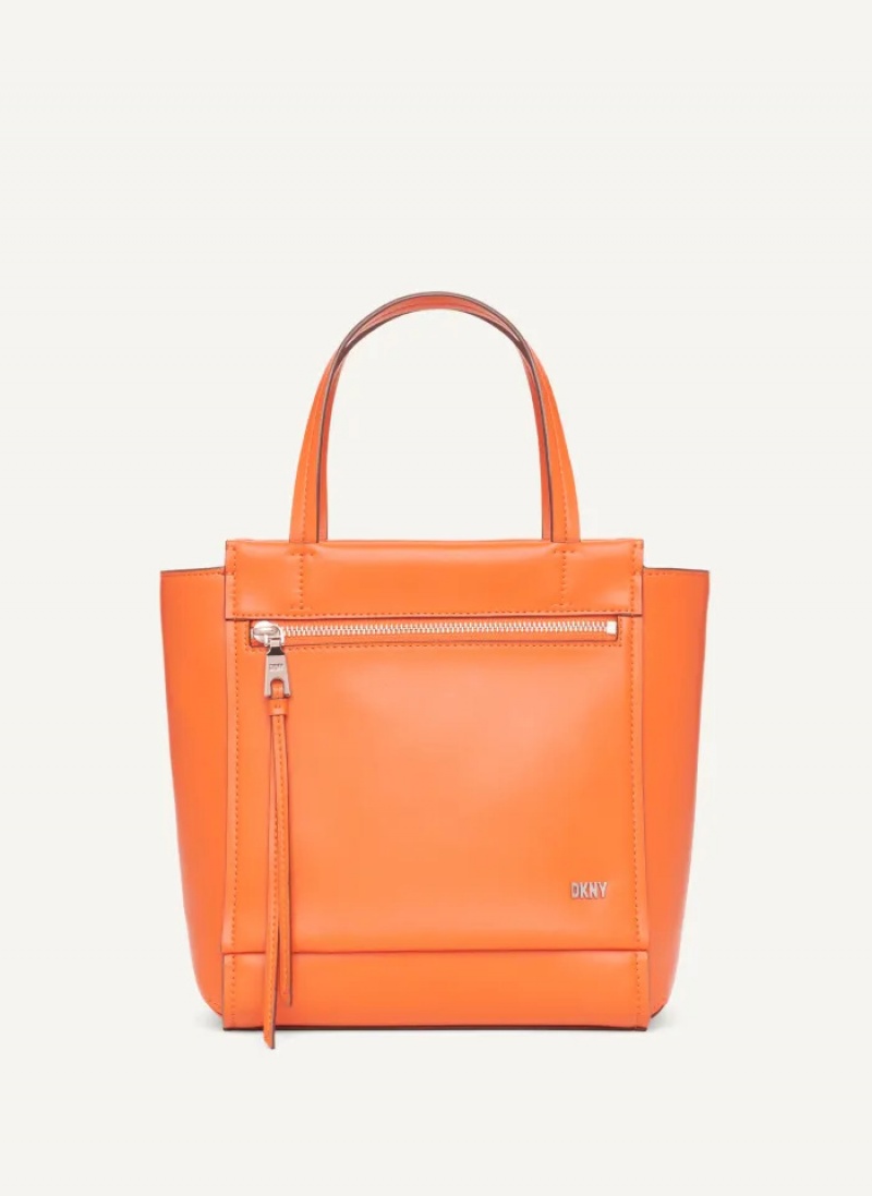 Orange Women\'s Dkny Pax North-South Tote Bags | 653TBGQAO