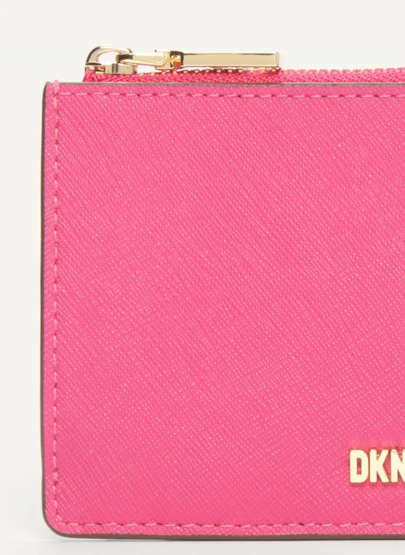 Pink Women's Dkny Sidney Key Card Case | 869TZBXOG