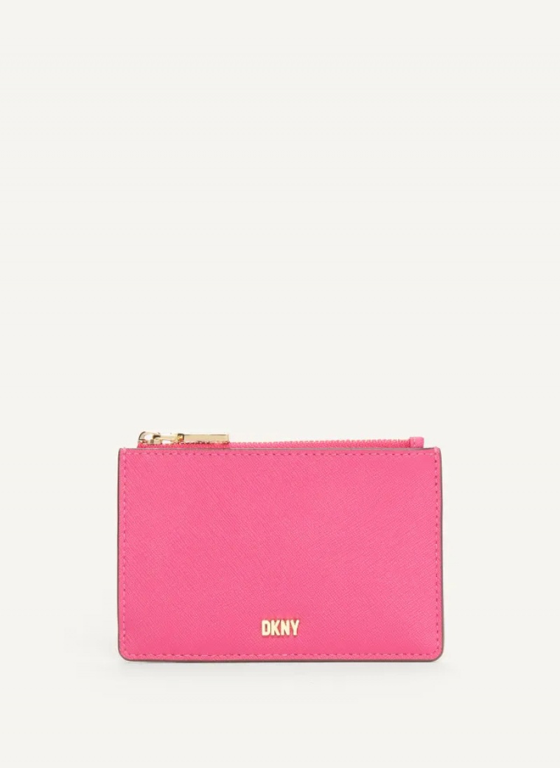 Pink Women\'s Dkny Sidney Key Card Case | 869TZBXOG
