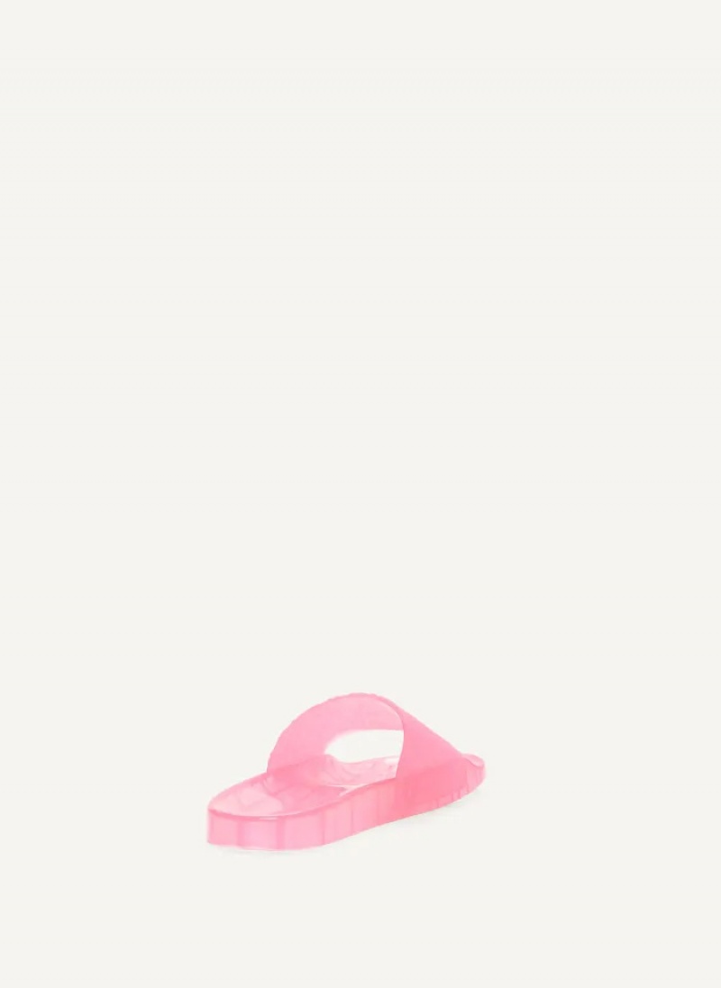 Pink Women's Dkny Tinzli Jelly Slide | 835ZPBSHR