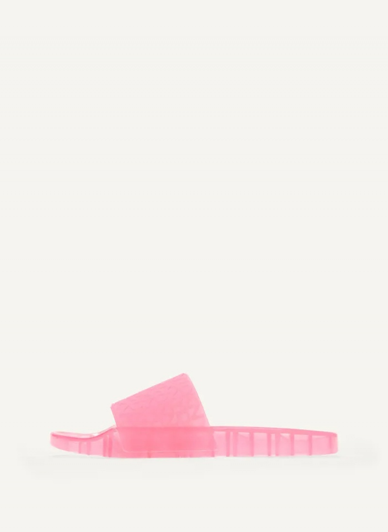 Pink Women\'s Dkny Tinzli Jelly Slide | 835ZPBSHR