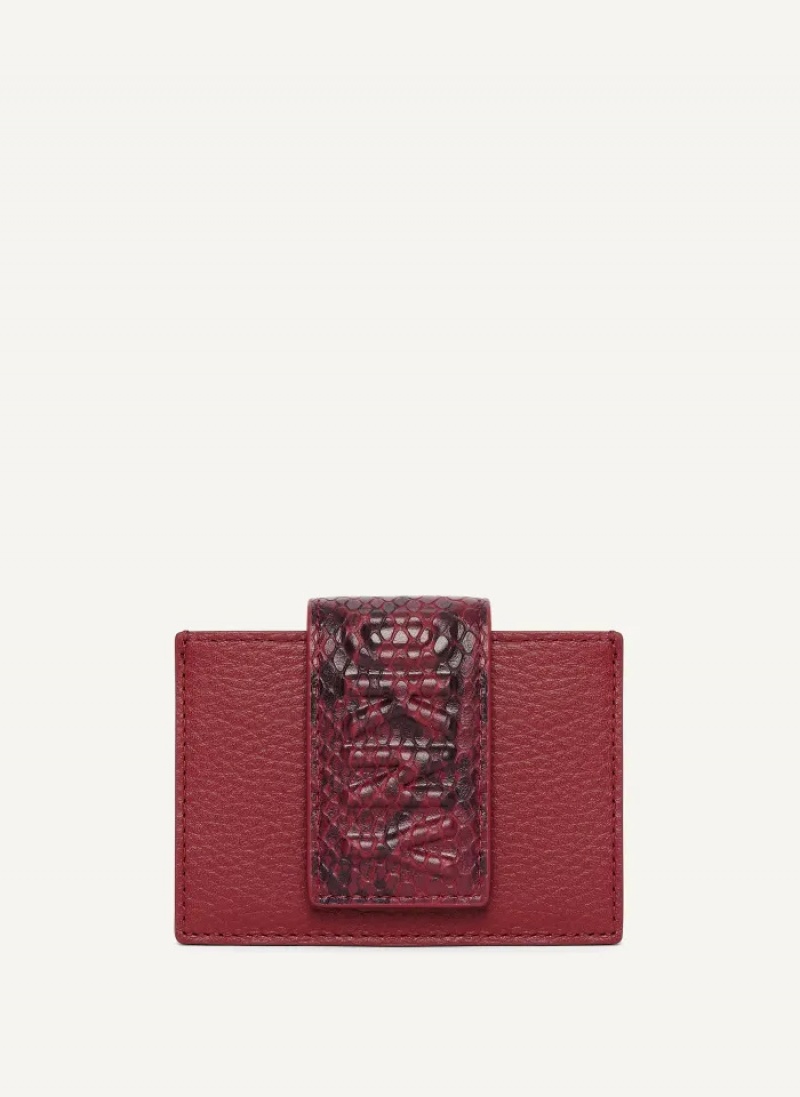Python Scarlet Women\'s Dkny Uptown Leather Card Case | 806UFSRLJ