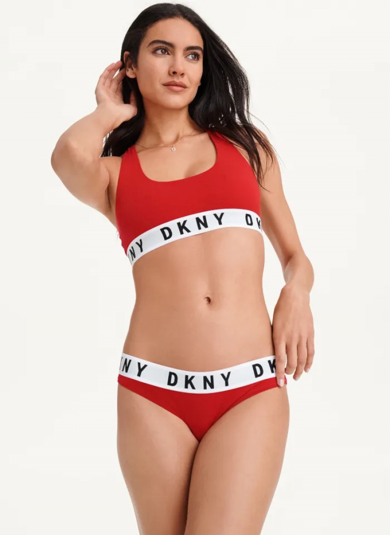 Red Women's Dkny Cozy Boyfriend Bikinis | 301SEBXPU