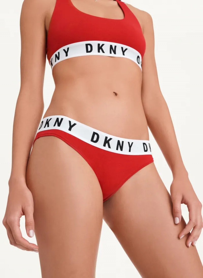 Red Women's Dkny Cozy Boyfriend Bikinis | 301SEBXPU
