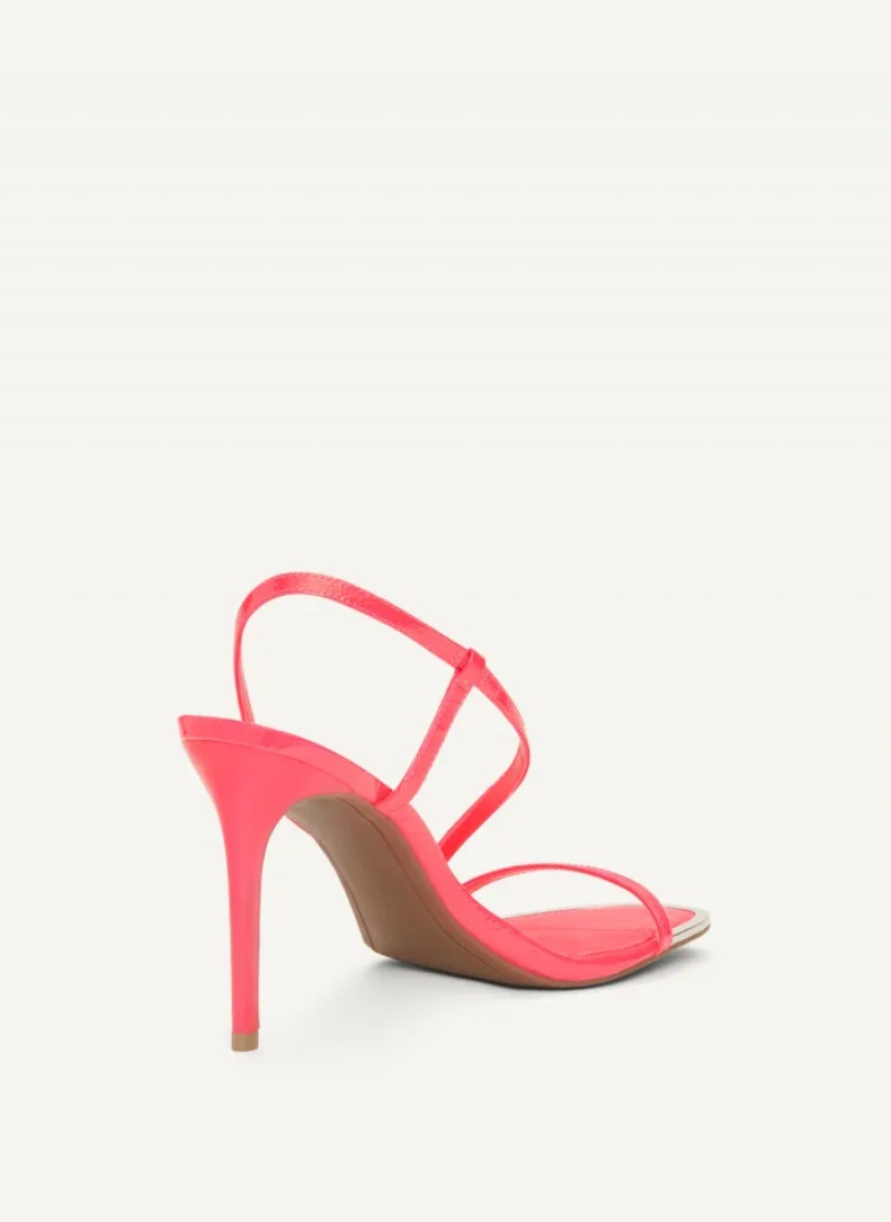 Red Women's Dkny Danielle Strappy Heels | 390TAGEMX
