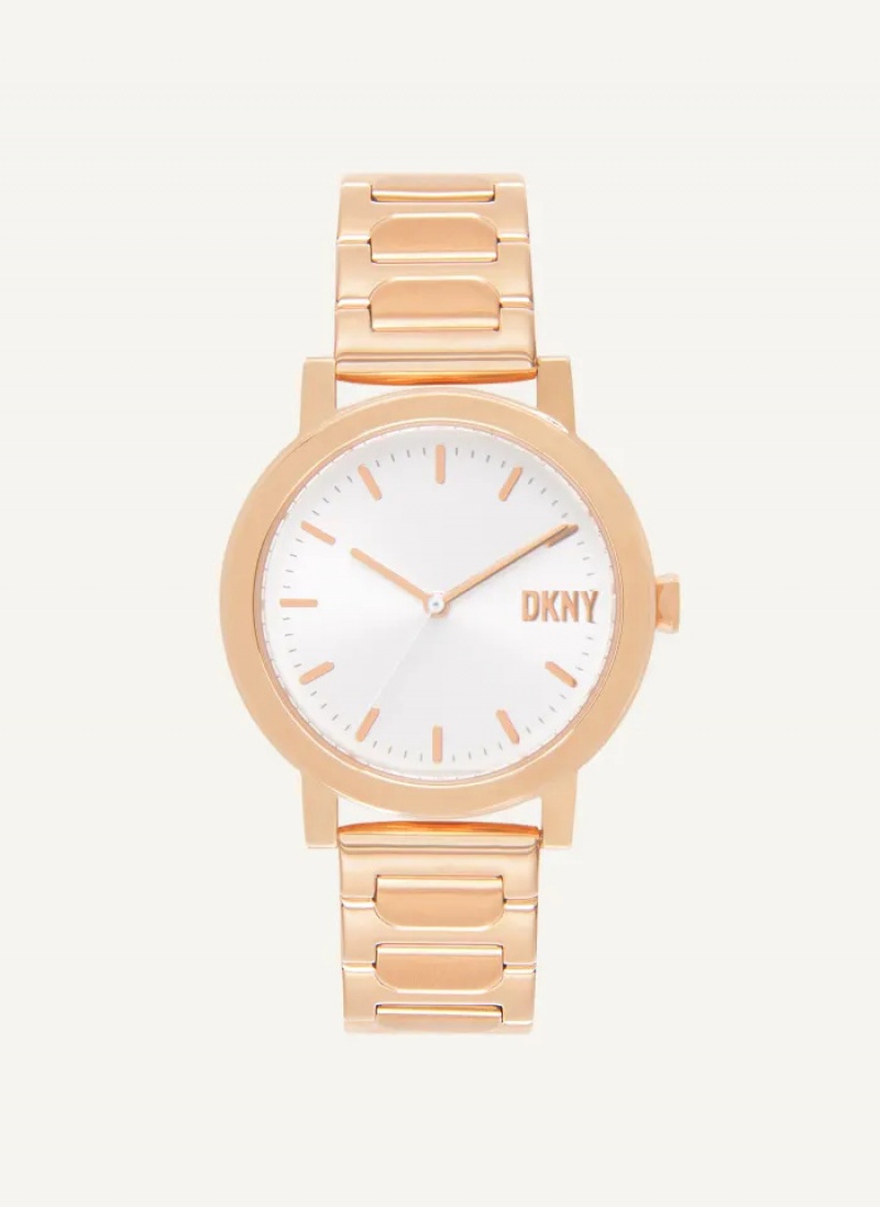 Rose Gold Accessories Dkny New Platform Watch | 673HNLERD