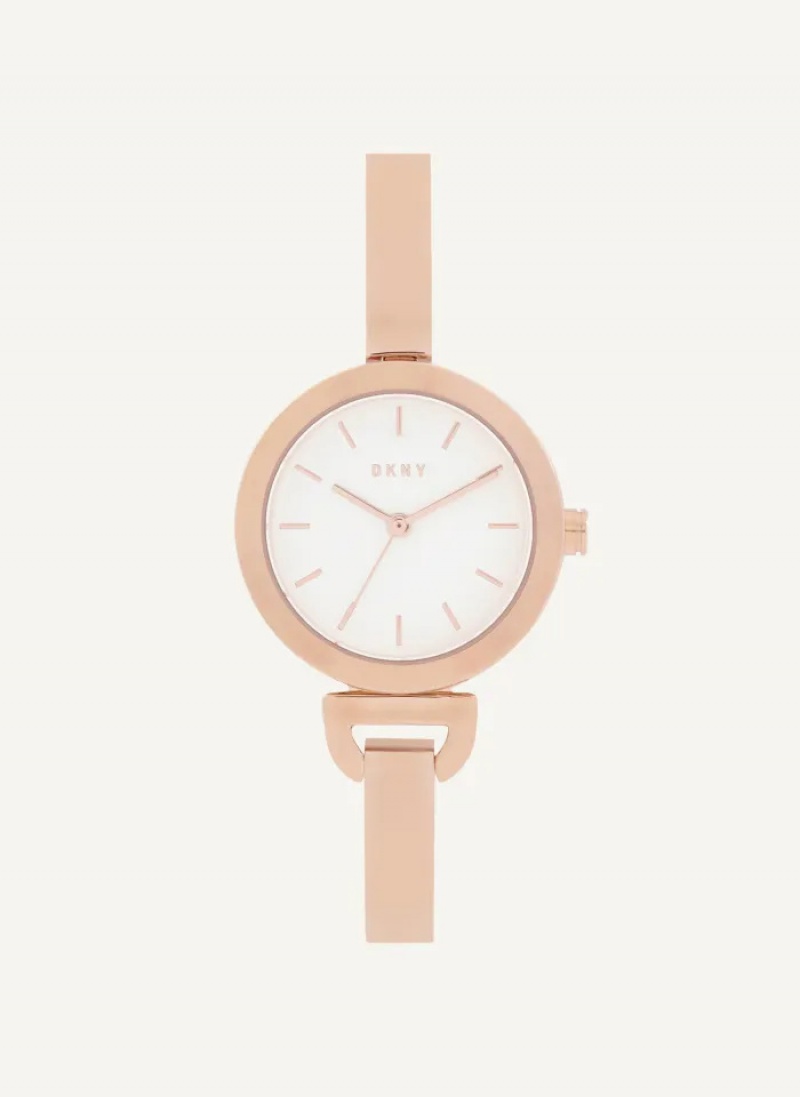 Rose Gold Accessories Dkny Uptown D Band Watch | 631GRPYVI