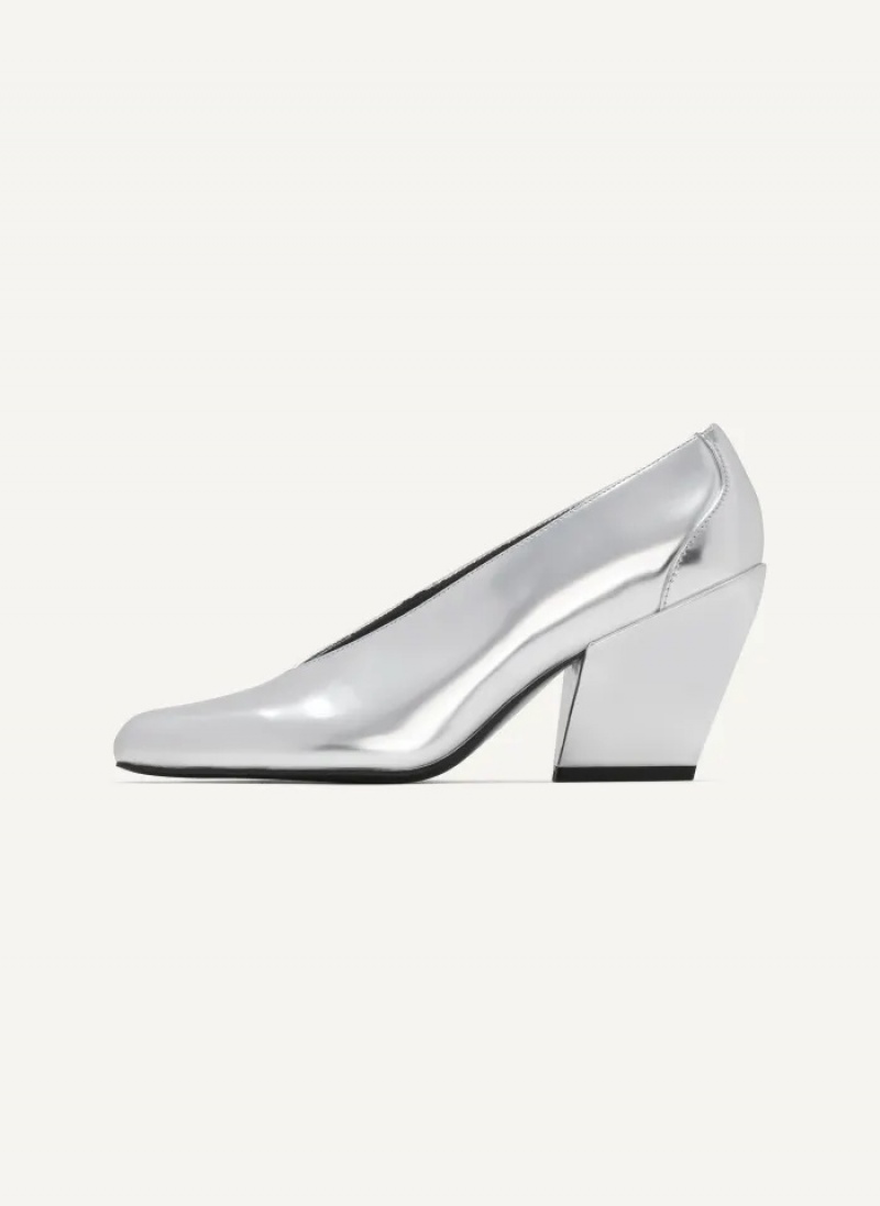 Silver Women\'s Dkny Luna Heels | 510UQKFTR