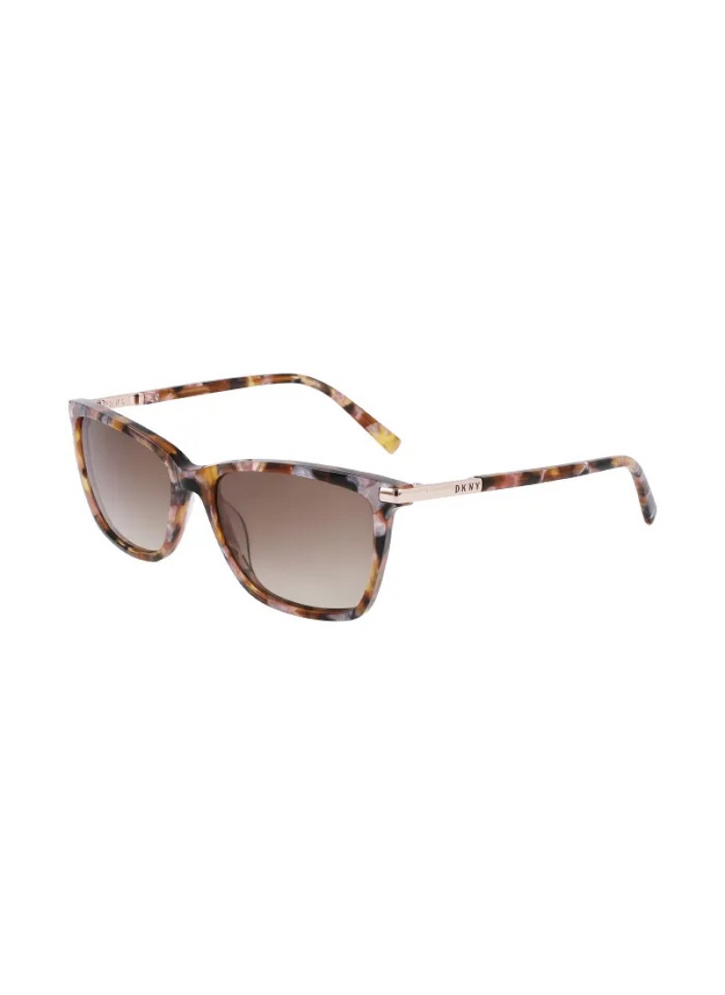 Tortoise/Pearlized Blush Accessories Dkny Cat Eye Sunglasses | 507BETUKX