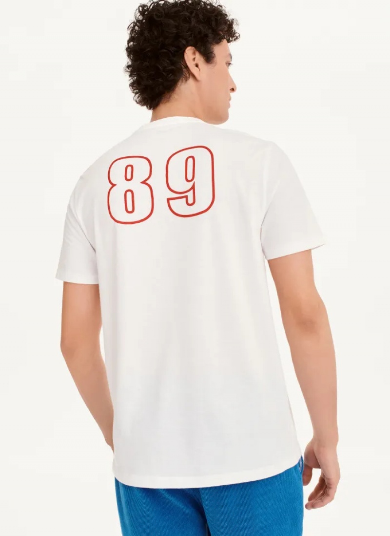 White Men's Dkny DKNY Swim Team T Shirts | 842XUPIAK