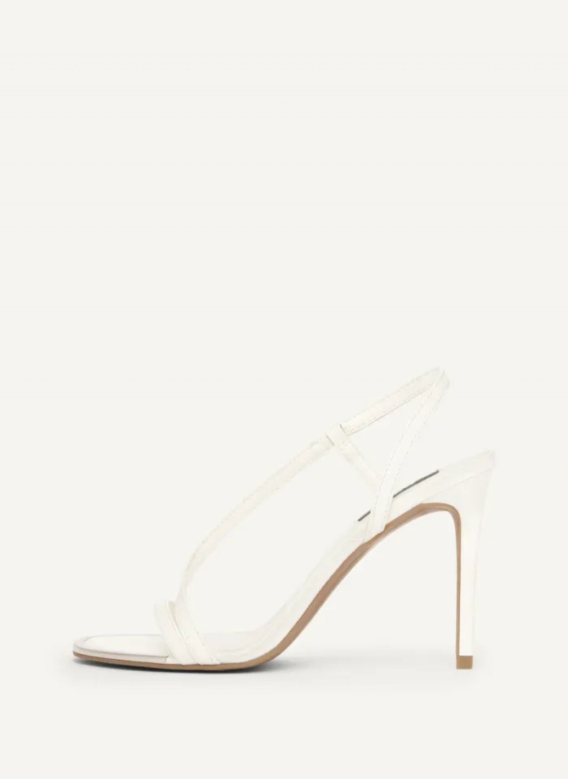 White Women\'s Dkny Danielle Strappy Heels | 208ONGKFC