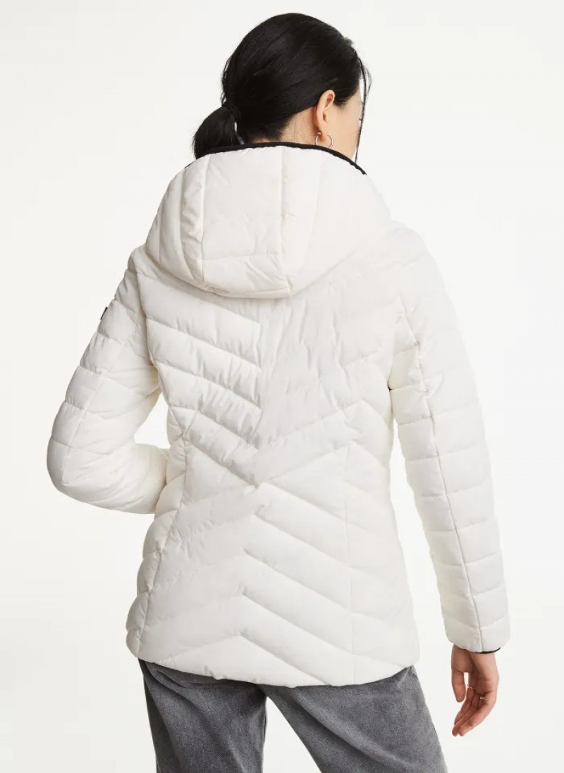 White Women's Dkny Packable Jacket | 316PBSZFN