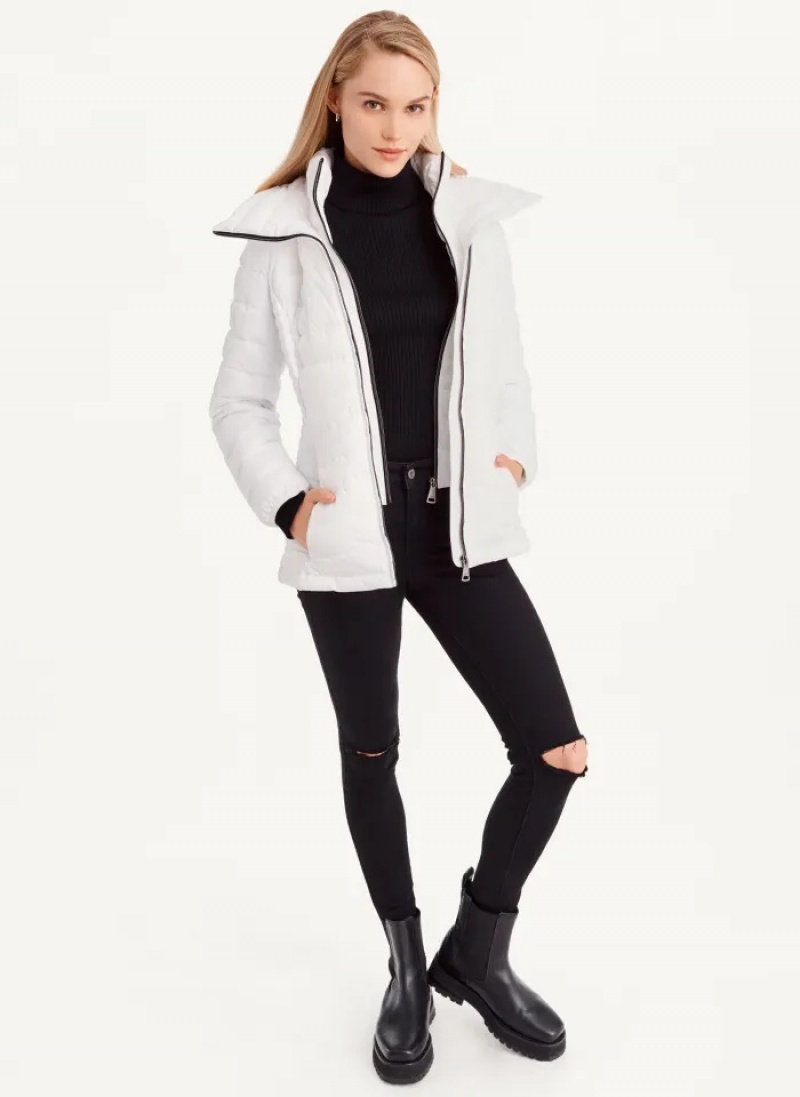 White Women's Dkny Packable Jacket | 671IGPHNE