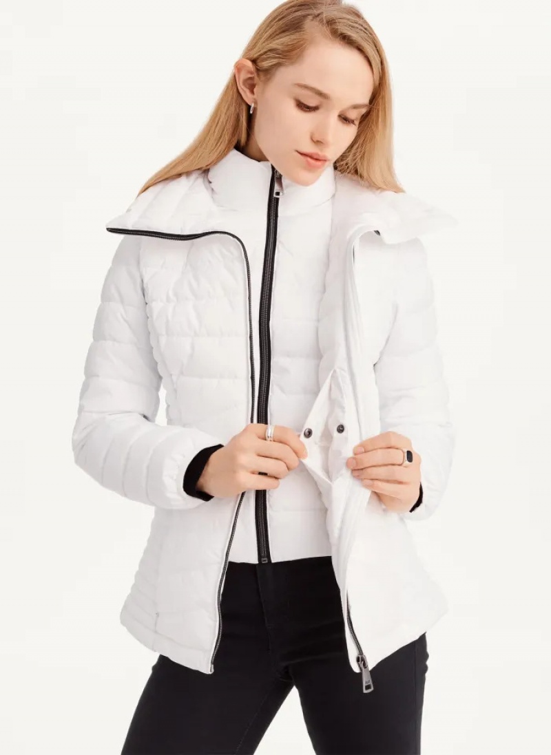 White Women's Dkny Packable Jacket | 671IGPHNE