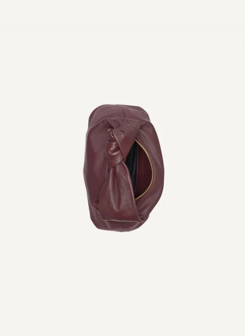 Wine Women's Dkny Mini Modernist Knot Tote Bags | 579TXHKCQ