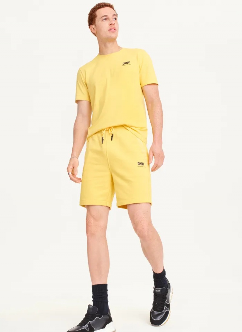 Yellow Men's Dkny French Terry Shorts | 061VKRDBG