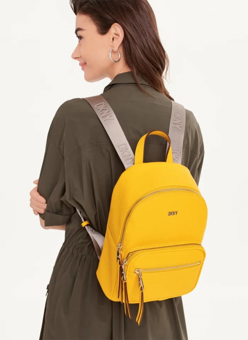 Yellow Women's Dkny Maxine Backpack | 623NEQSUF